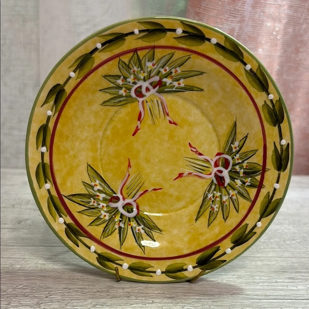 Yankee Candle Single Candle Tray Christmas Holiday Plate